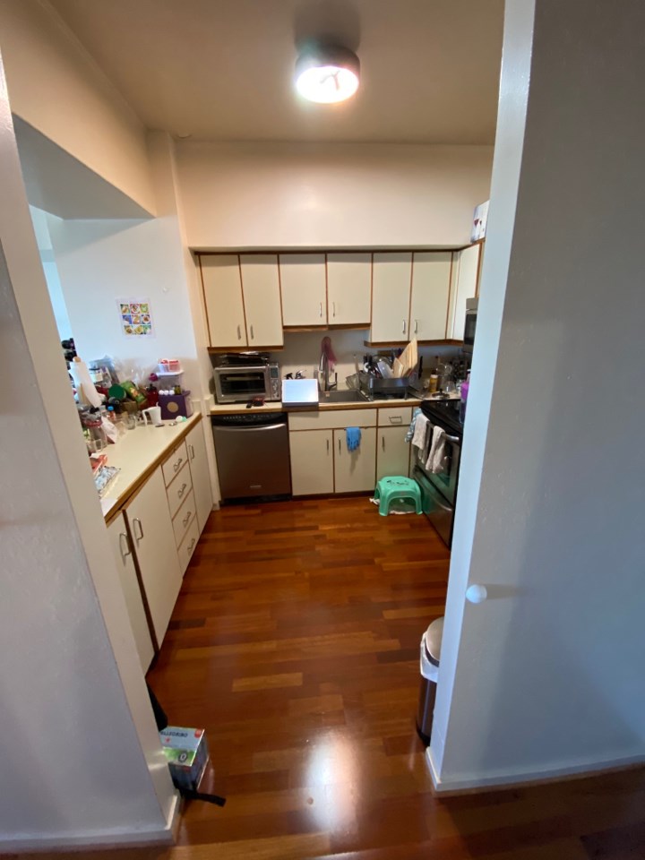 Compact kitchen before remodeling