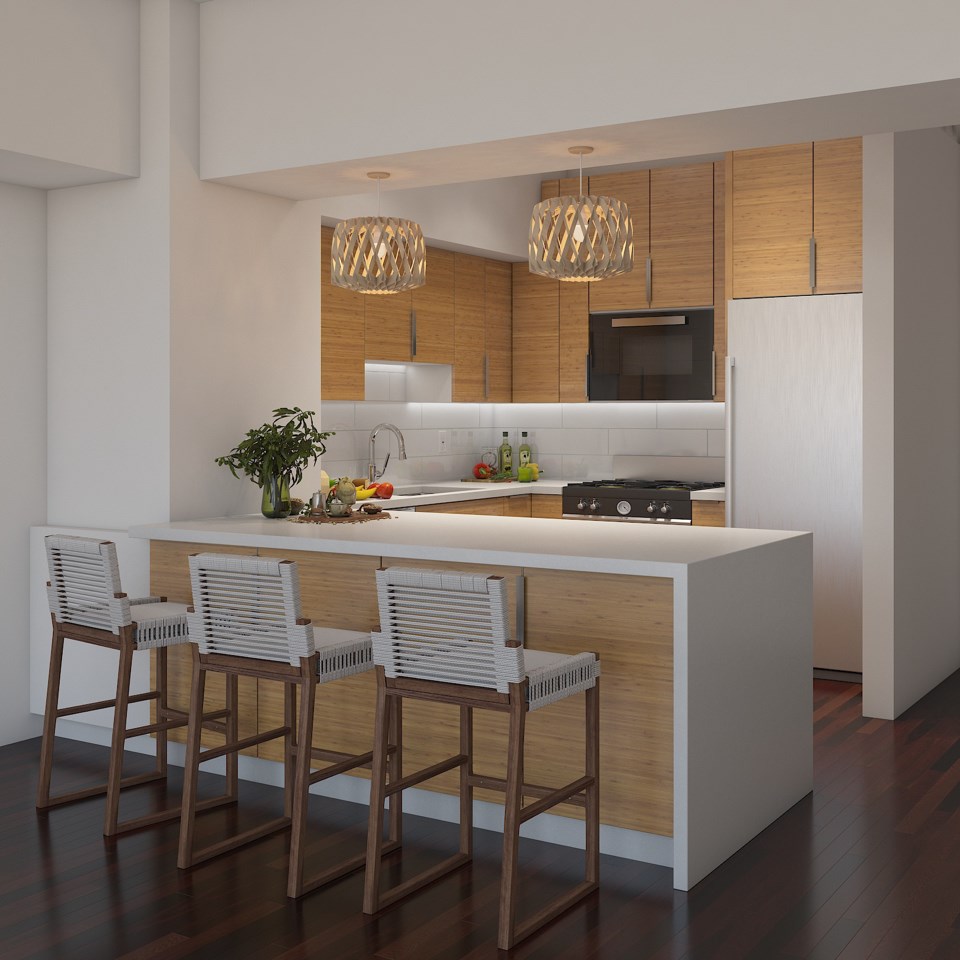 Compact kitchen after remodeling