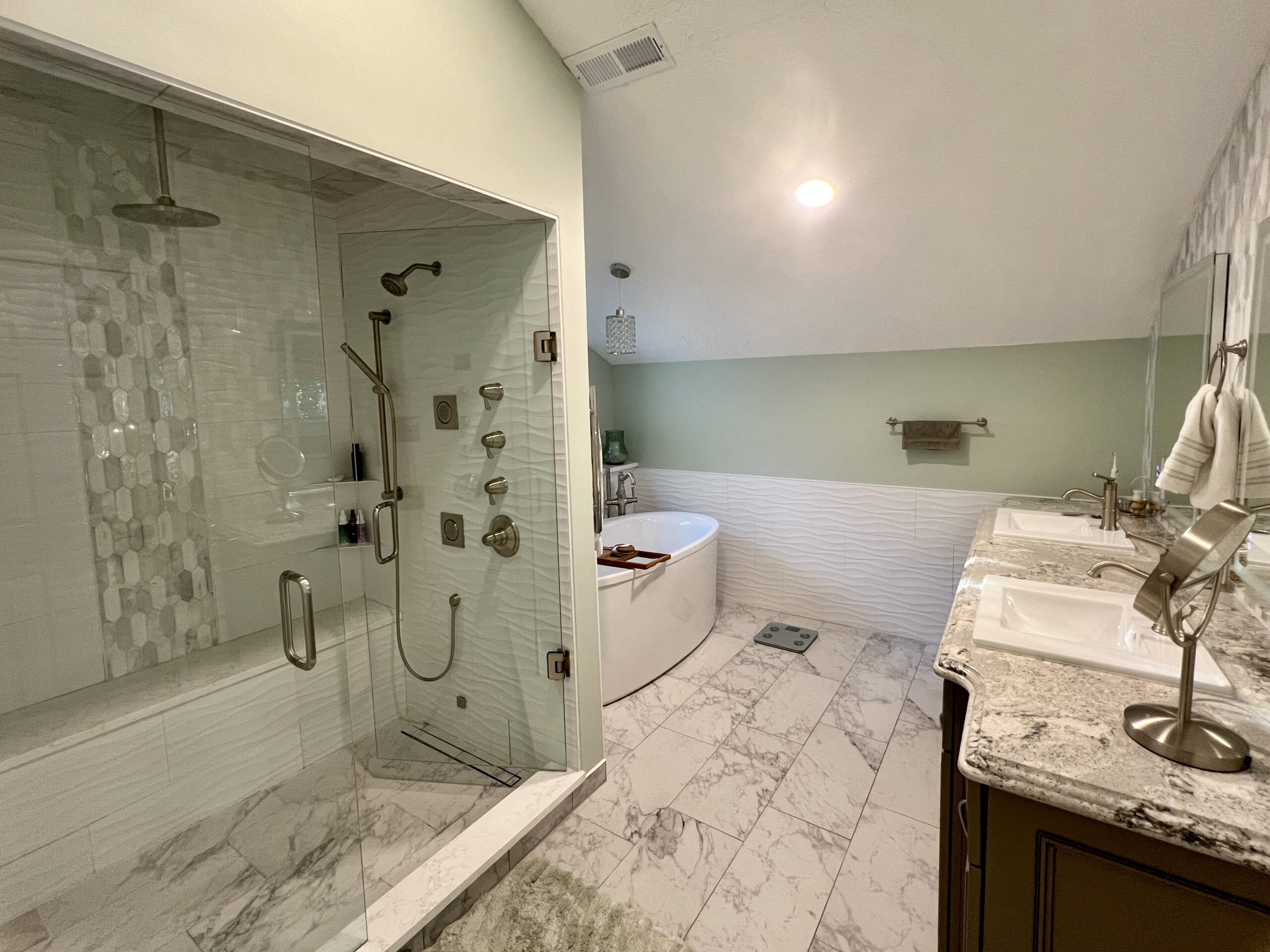 Modern bathroom after remodeling